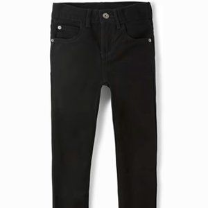 Children's Place Black Skinny straight leg jeans Boys 8 adjustable waist